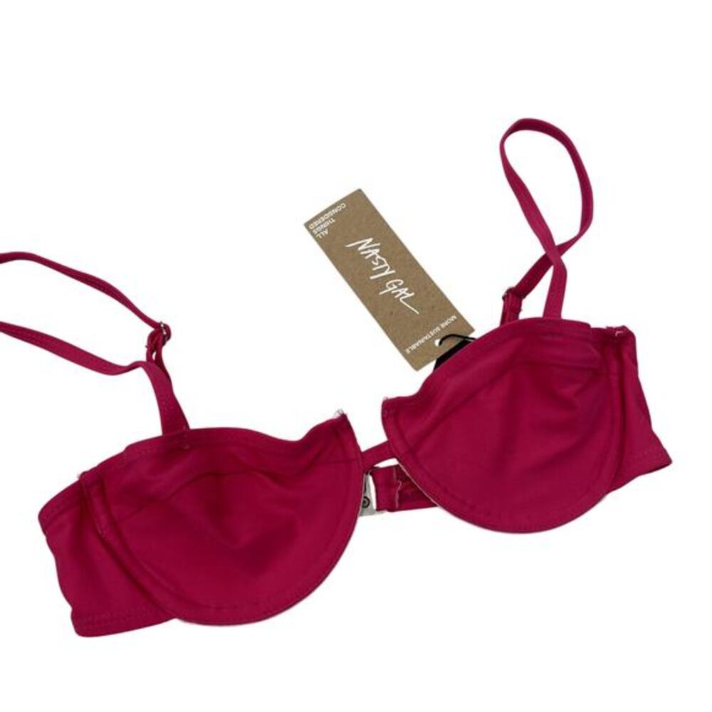Nasty Gal fuschia recycled‎ Underwire Bikini top